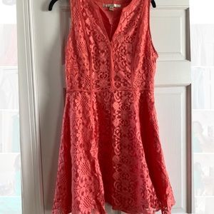 Salmon Lauren Conrad Peplum Dress